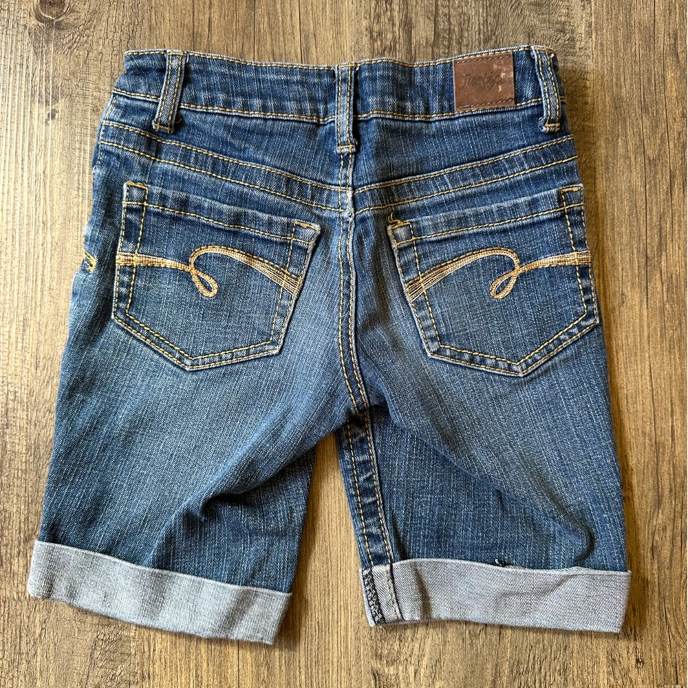 Justice Blue Denim Kids Shorts 10Slim - Picture 4 of 4